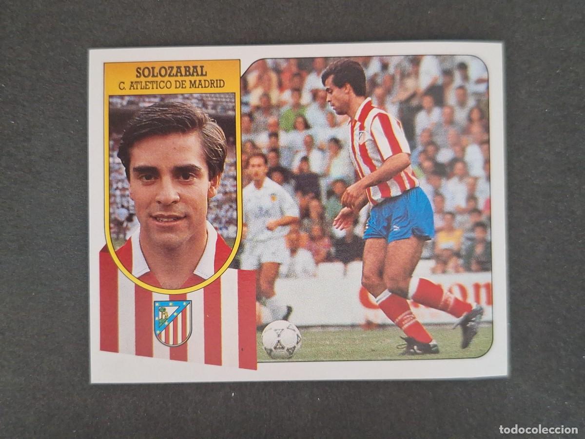 Football Stickers: L3 SOLOZABAL ATLETICO DE MADRID LIGA ESTE 1991 1992 91 92 CARTON SIN PEGAR NUNCA PEGADO