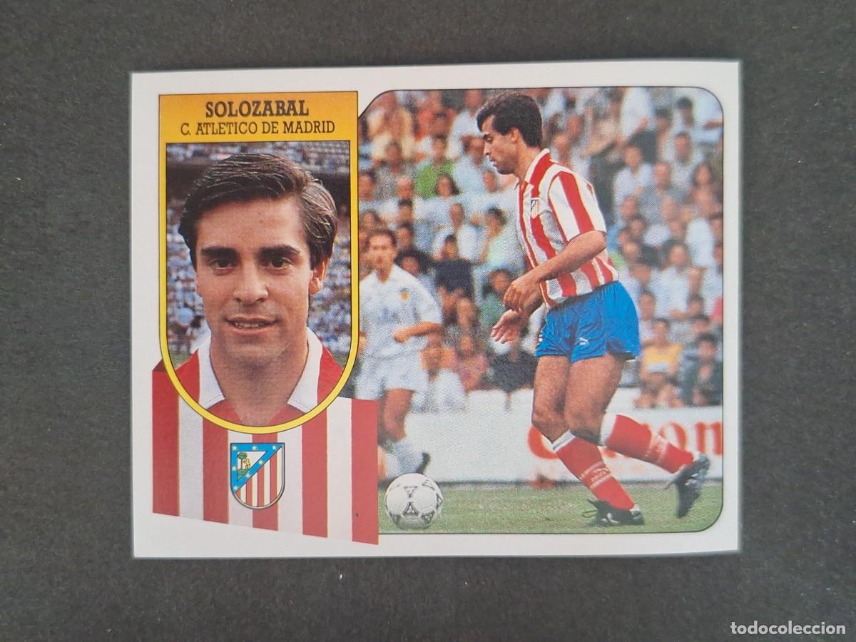 Football Stickers: L3 SOLOZABAL ATLETICO DE MADRID LIGA ESTE 1991 1992 91 92 CARTON SIN PEGAR NUNCA PEGADO