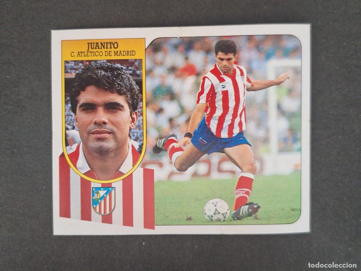 Figurine di Calcio: L3 JUANITO ATLETICO DE MADRID LIGA ESTE 1991 1992 91 92 CARTON SIN PEGAR NUNCA PEGADO