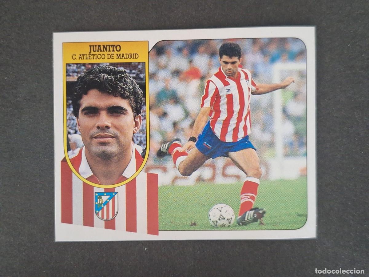 Figurine di Calcio: L3 JUANITO ATLETICO DE MADRID LIGA ESTE 1991 1992 91 92 CARTON SIN PEGAR NUNCA PEGADO