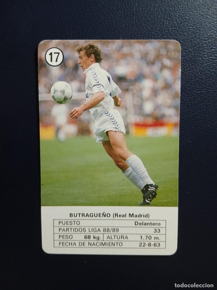 Cromos de f&uacute;tbol: BUTRAGUE&Ntilde;O REAL MADRID FOURNIER 1988 1989 CARTA NAIPE FUTBOL 88 89