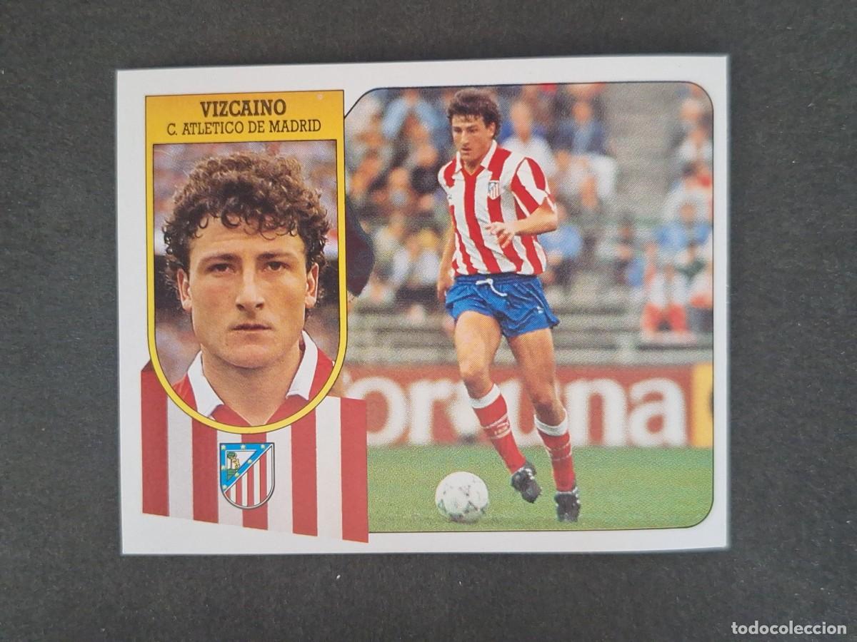 Cromos de f&uacute;tbol: L3 VIZCAINO ATLETICO DE MADRID LIGA ESTE 1991 1992 91 92 CARTON SIN PEGAR NUNCA PEGADO
