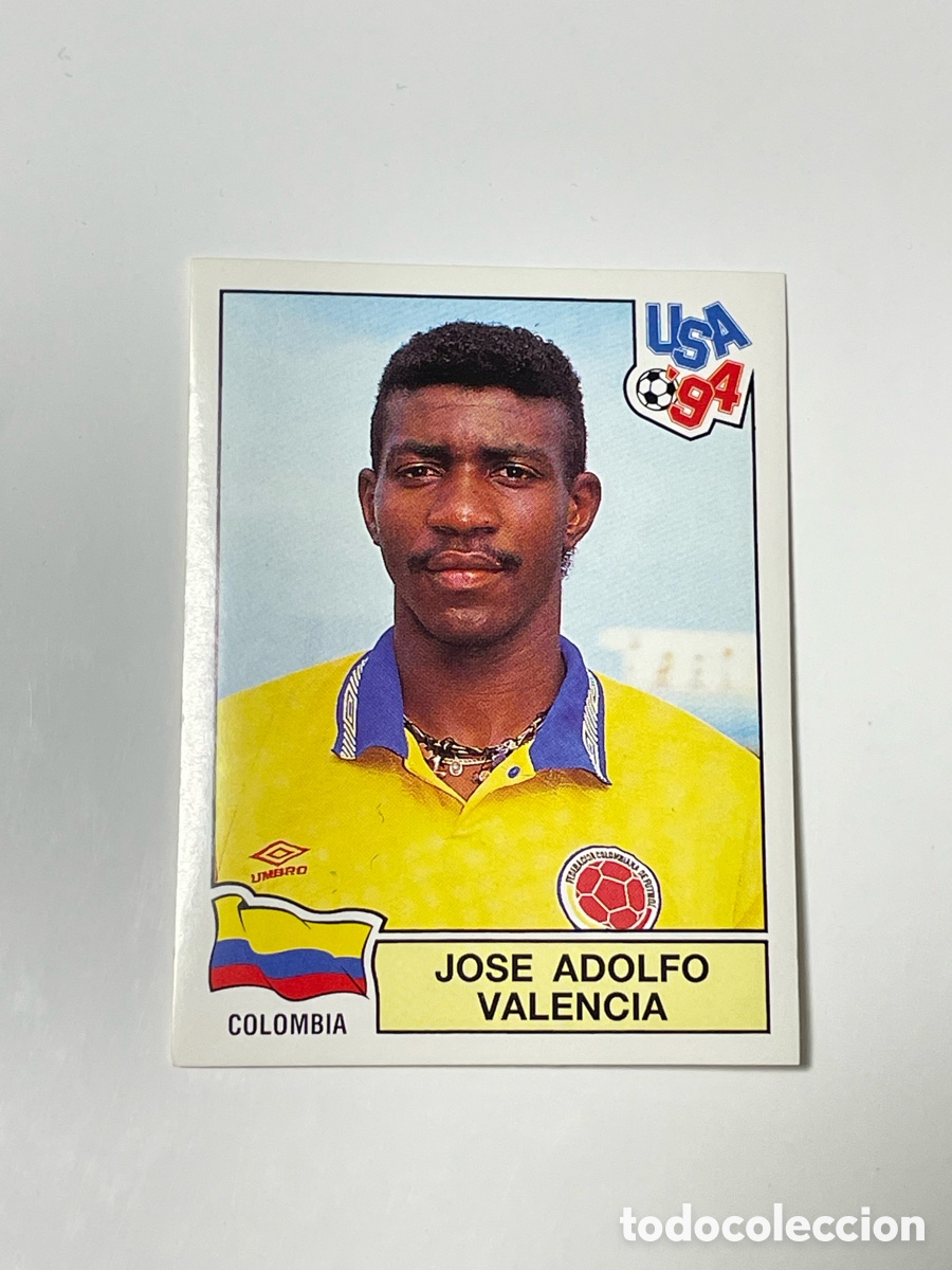 Cromos de f&uacute;tbol: Adolfo &lsquo;Tren&rsquo; Valencia Colombia Panini Mundial USA 94 #66