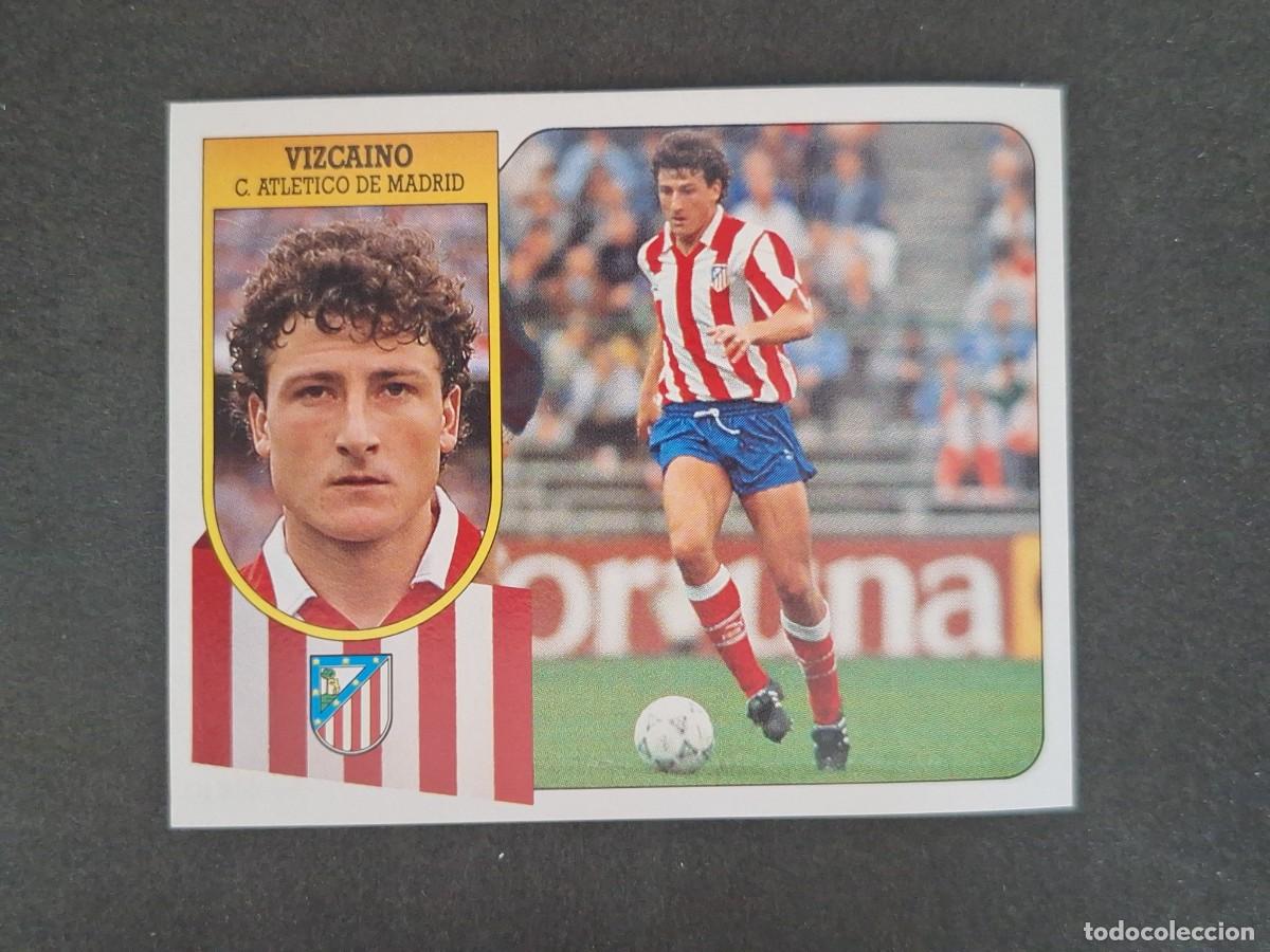 Cromos de f&uacute;tbol: L3 VIZCAINO ATLETICO DE MADRID LIGA ESTE 1991 1992 91 92 CARTON SIN PEGAR NUNCA PEGADO