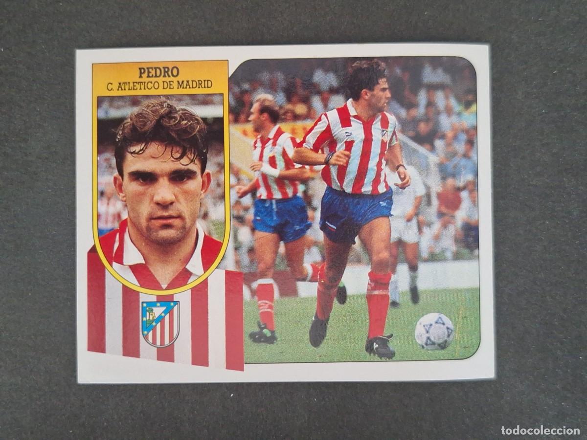 Cromos de f&uacute;tbol: L3 PEDRO ATLETICO DE MADRID LIGA ESTE 1991 1992 91 92 CARTON SIN PEGAR NUNCA PEGADO