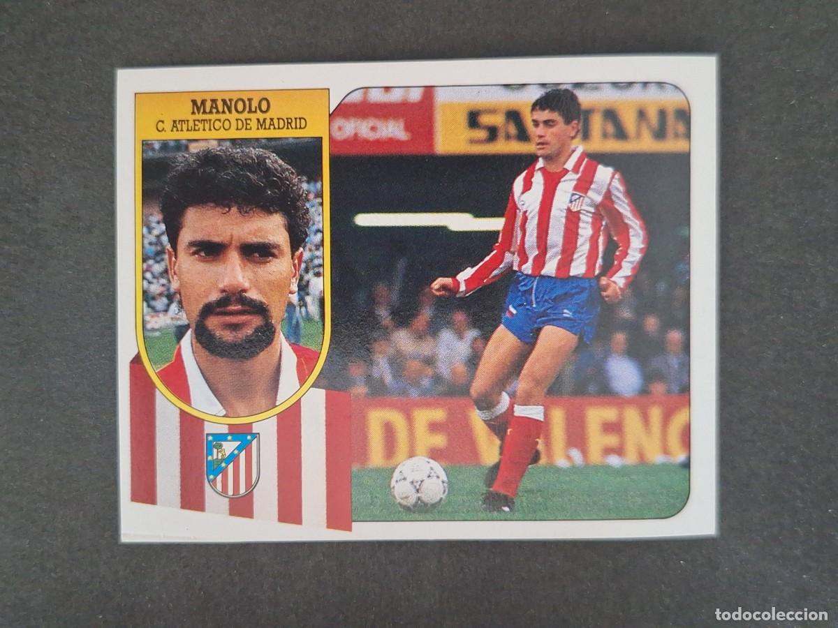 Cromos de f&uacute;tbol: L3 MANOLO ATLETICO DE MADRID LIGA ESTE 1991 1992 91 92 CARTON SIN PEGAR NUNCA PEGADO