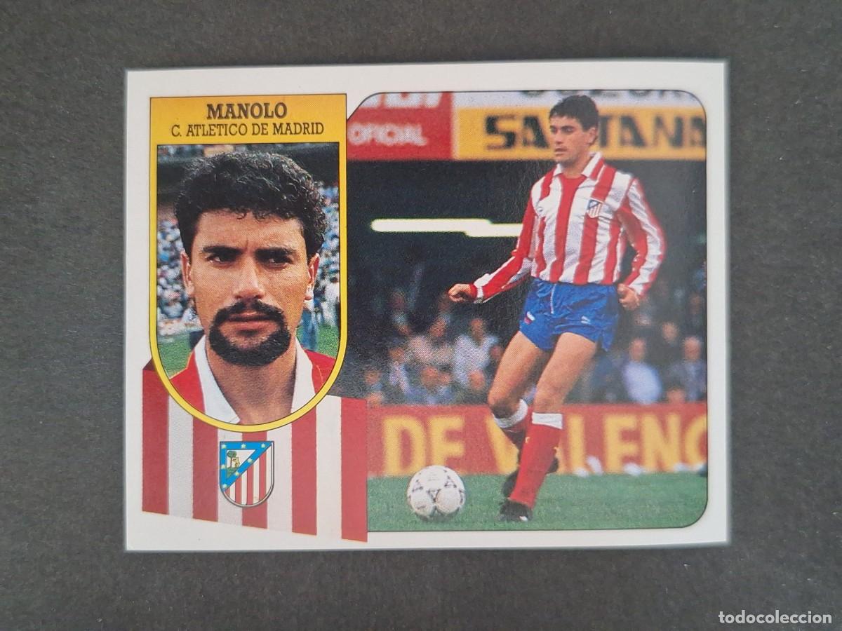 Cromos de f&uacute;tbol: L3 MANOLO ATLETICO DE MADRID LIGA ESTE 1991 1992 91 92 CARTON SIN PEGAR NUNCA PEGADO
