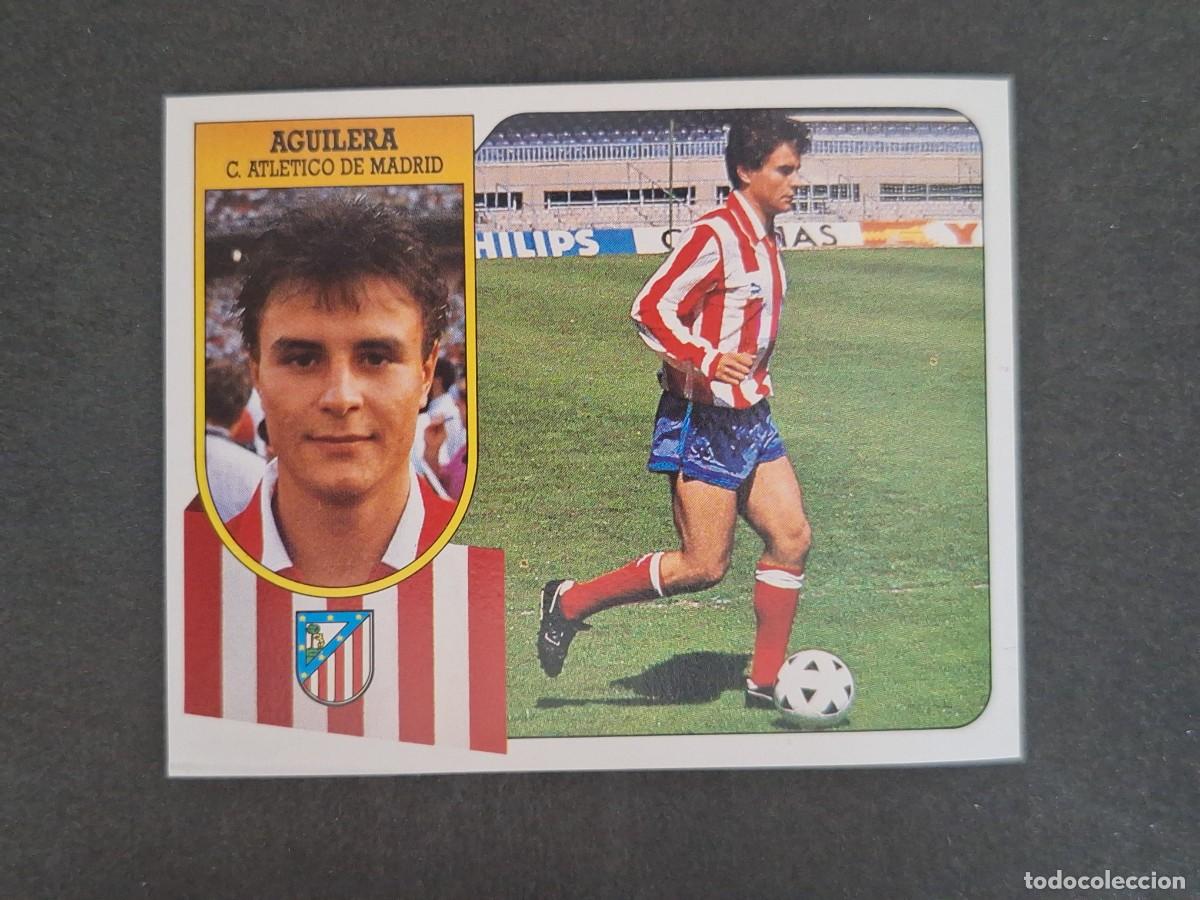 Cromos de f&uacute;tbol: L3 AGUILERA ATLETICO DE MADRID LIGA ESTE 1991 1992 91 92 CARTON SIN PEGAR NUNCA PEGADO
