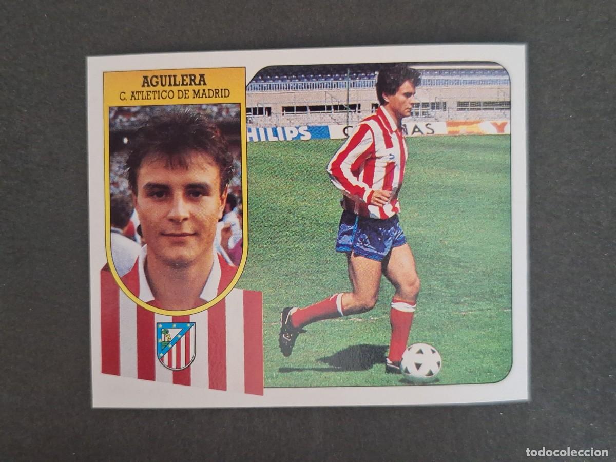 Cromos de f&uacute;tbol: L3 AGUILERA ATLETICO DE MADRID LIGA ESTE 1991 1992 91 92 CARTON SIN PEGAR NUNCA PEGADO