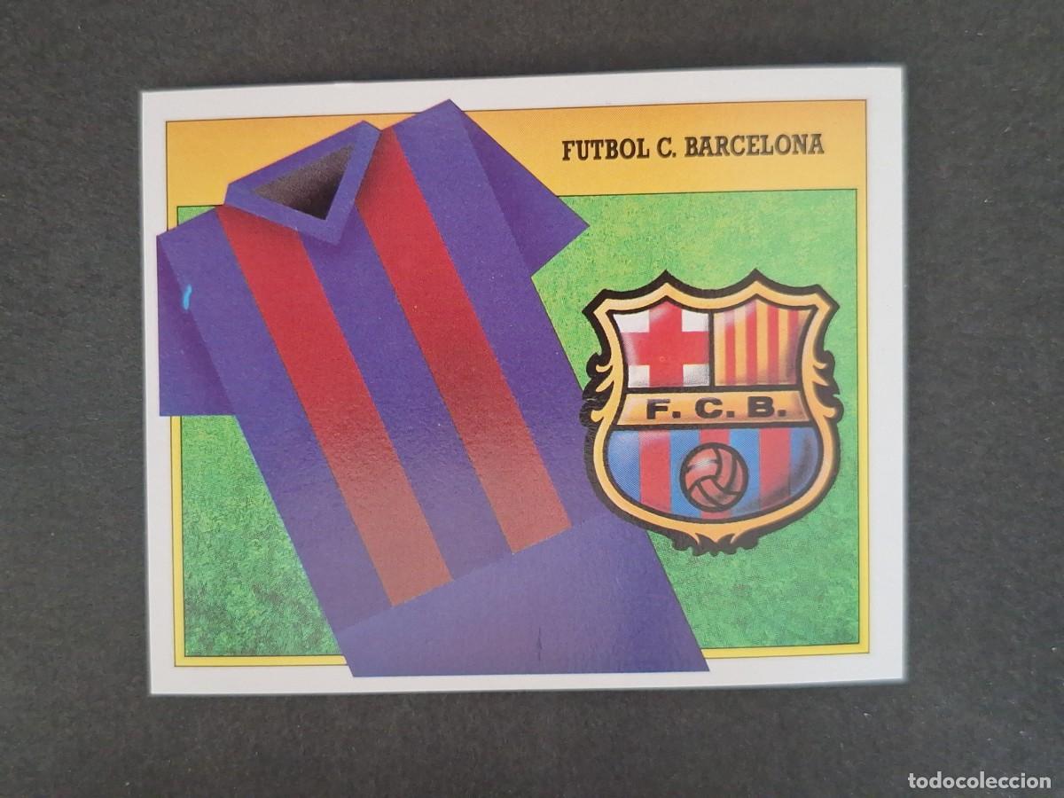 Cromos de f&uacute;tbol: L3 ESCUDO F. C. BARCELONA LIGA ESTE 1991 1992 91 92 CARTON SIN PEGAR NUNCA PEGADO