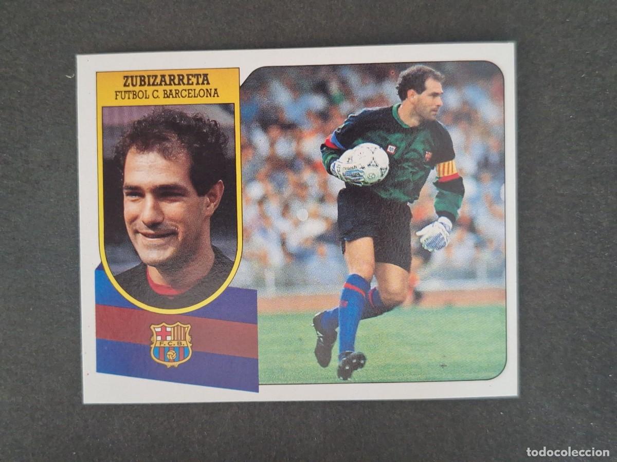Fu&szlig;ball-Sticker: L3 ZUBIZARRETA F. C. BARCELONA LIGA ESTE 1991 1992 91 92 CARTON SIN PEGAR NUNCA PEGADO