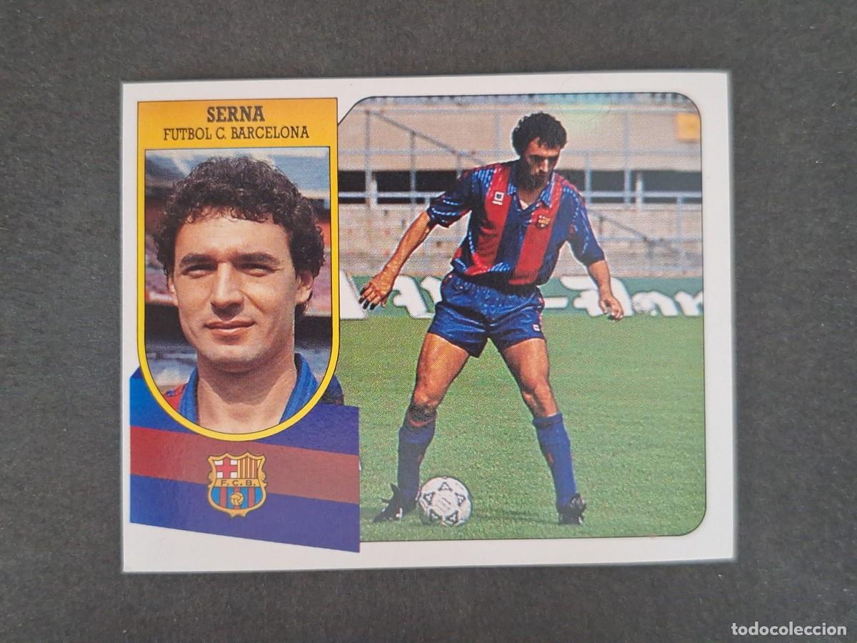 Cromos de f&uacute;tbol: L3 SERNA F. C. BARCELONA LIGA ESTE 1991 1992 91 92 CARTON SIN PEGAR NUNCA PEGADO