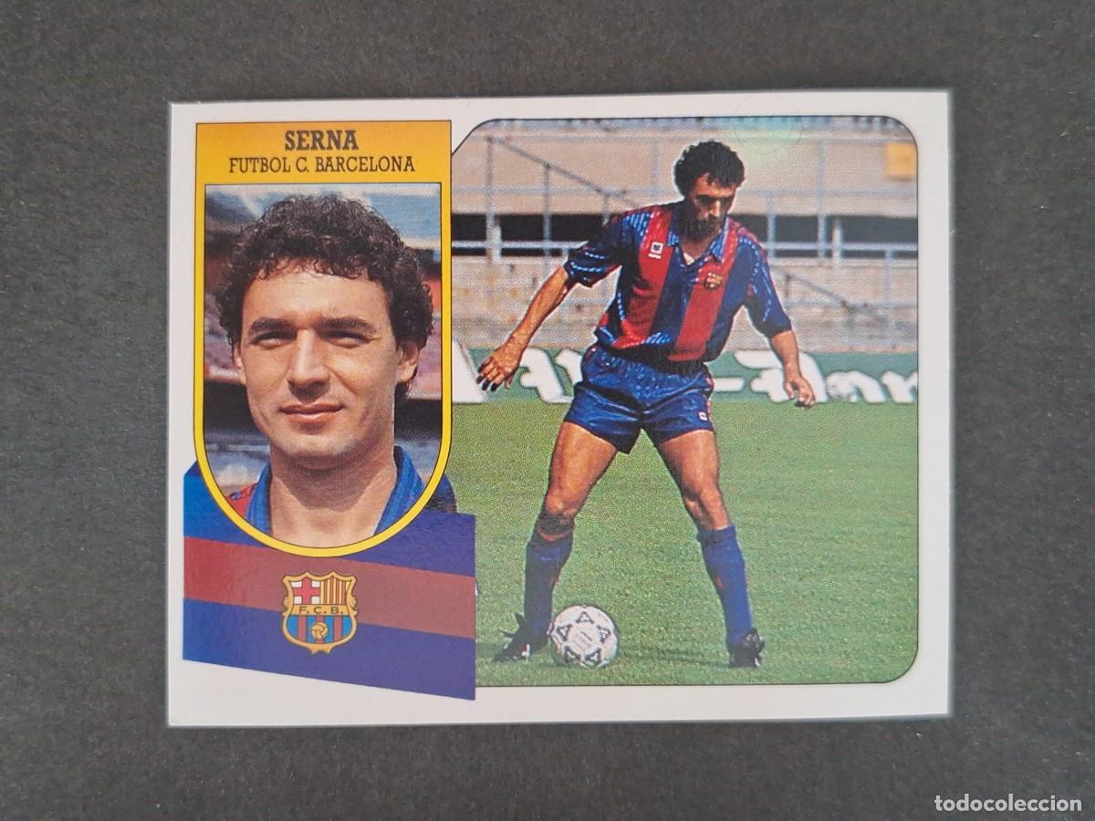 Cromos de f&uacute;tbol: L3 SERNA F. C. BARCELONA LIGA ESTE 1991 1992 91 92 CARTON SIN PEGAR NUNCA PEGADO
