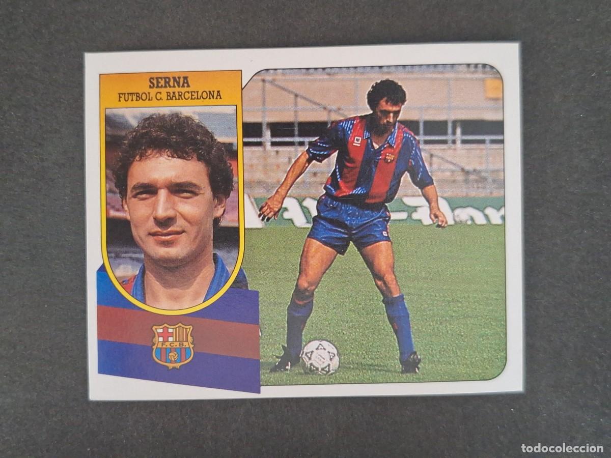 Cromos de f&uacute;tbol: L3 SERNA F. C. BARCELONA LIGA ESTE 1991 1992 91 92 CARTON SIN PEGAR NUNCA PEGADO