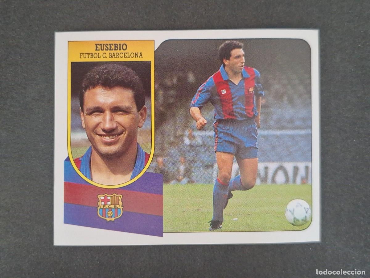 Cromos de f&uacute;tbol: L3 EUSEBIO F. C. BARCELONA LIGA ESTE 1991 1992 91 92 CARTON SIN PEGAR NUNCA PEGADO