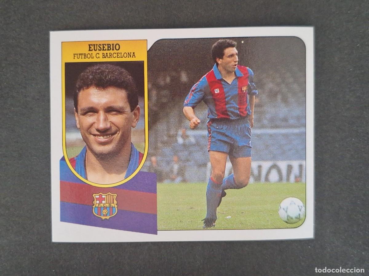 Cromos de f&uacute;tbol: L3 EUSEBIO F. C. BARCELONA LIGA ESTE 1991 1992 91 92 CARTON SIN PEGAR NUNCA PEGADO