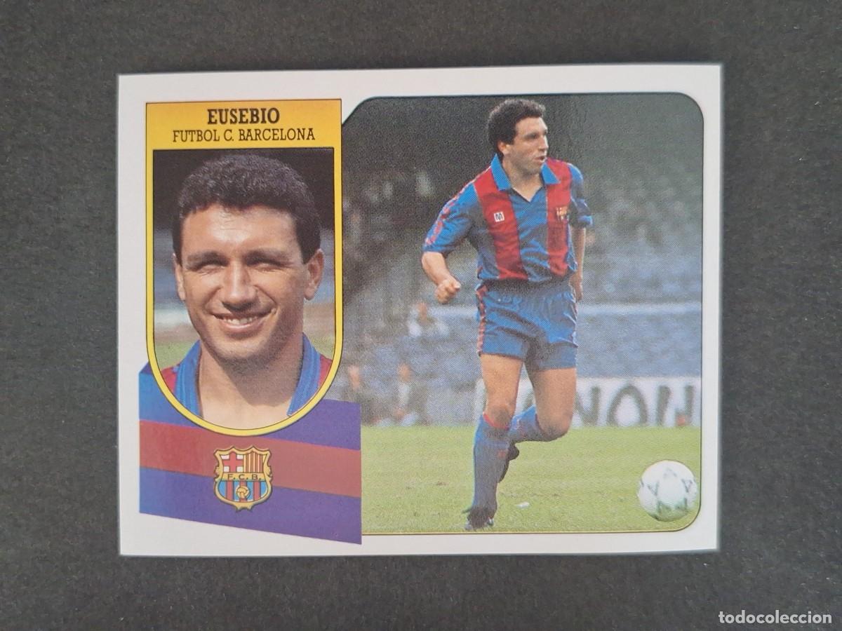 Fu&szlig;ball-Sticker: L3 EUSEBIO F. C. BARCELONA LIGA ESTE 1991 1992 91 92 CARTON SIN PEGAR NUNCA PEGADO