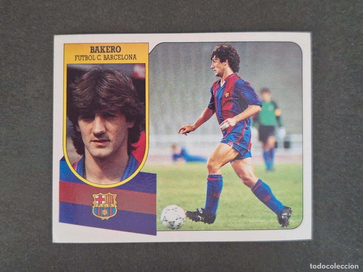 Cromos de f&uacute;tbol: L3 BAKERO F. C. BARCELONA LIGA ESTE 1991 1992 91 92 CARTON SIN PEGAR NUNCA PEGADO