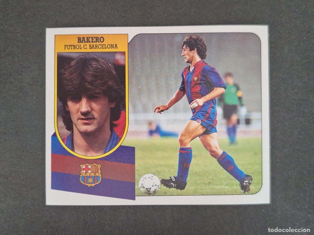 Cromos de f&uacute;tbol: L3 BAKERO F. C. BARCELONA LIGA ESTE 1991 1992 91 92 CARTON SIN PEGAR NUNCA PEGADO