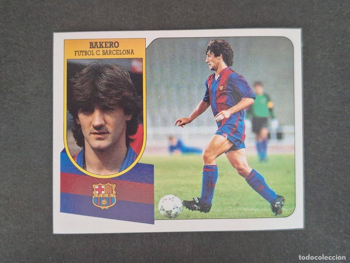 Cromos de f&uacute;tbol: L3 BAKERO F. C. BARCELONA LIGA ESTE 1991 1992 91 92 CARTON SIN PEGAR NUNCA PEGADO