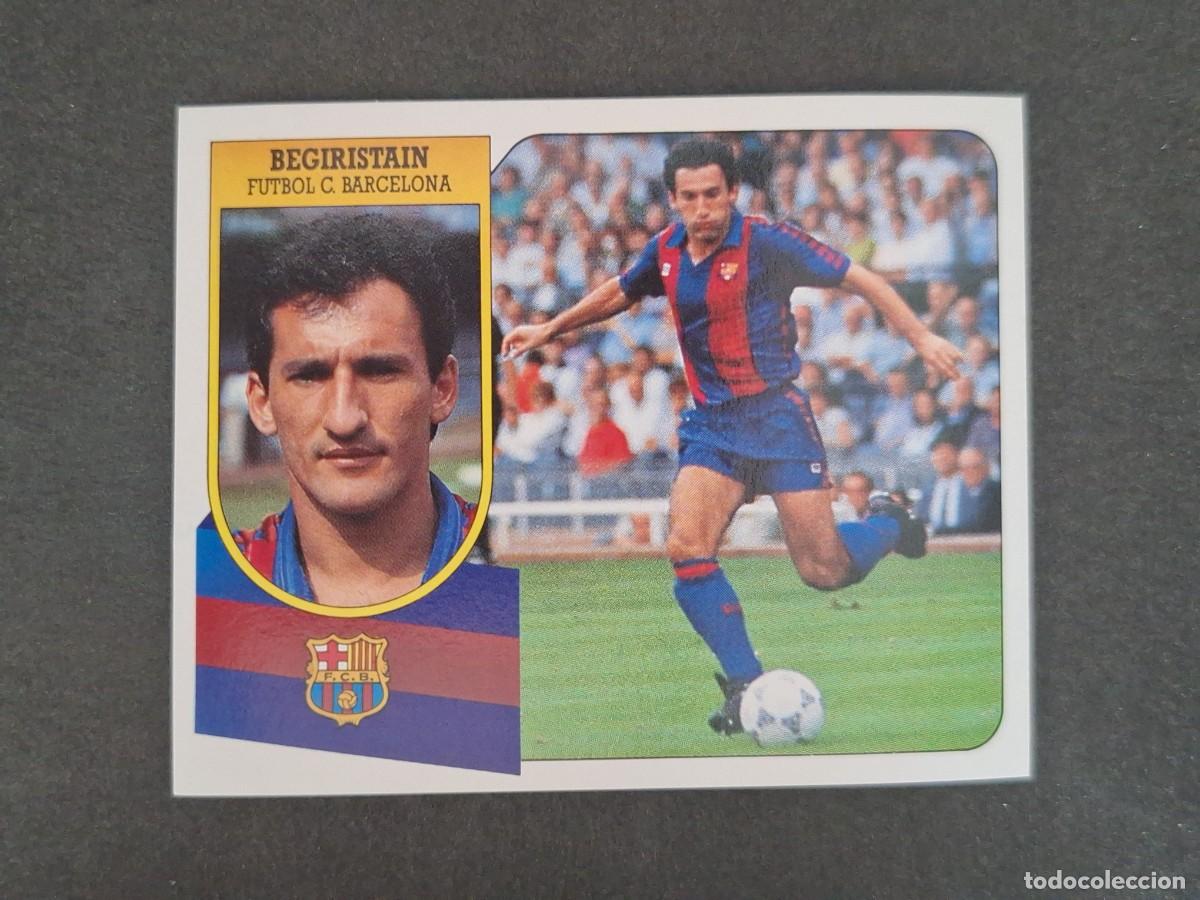 Cromos de f&uacute;tbol: L3 BEGIRISTAIN F. C. BARCELONA LIGA ESTE 1991 1992 91 92 CARTON SIN PEGAR NUNCA PEGADO