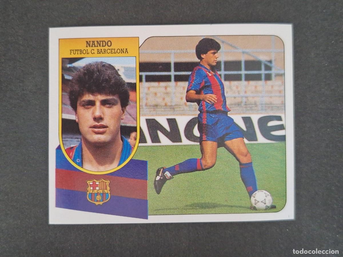 Cromos de f&uacute;tbol: L3 NANDO F. C. BARCELONA LIGA ESTE 1991 1992 91 92 CARTON SIN PEGAR NUNCA PEGADO
