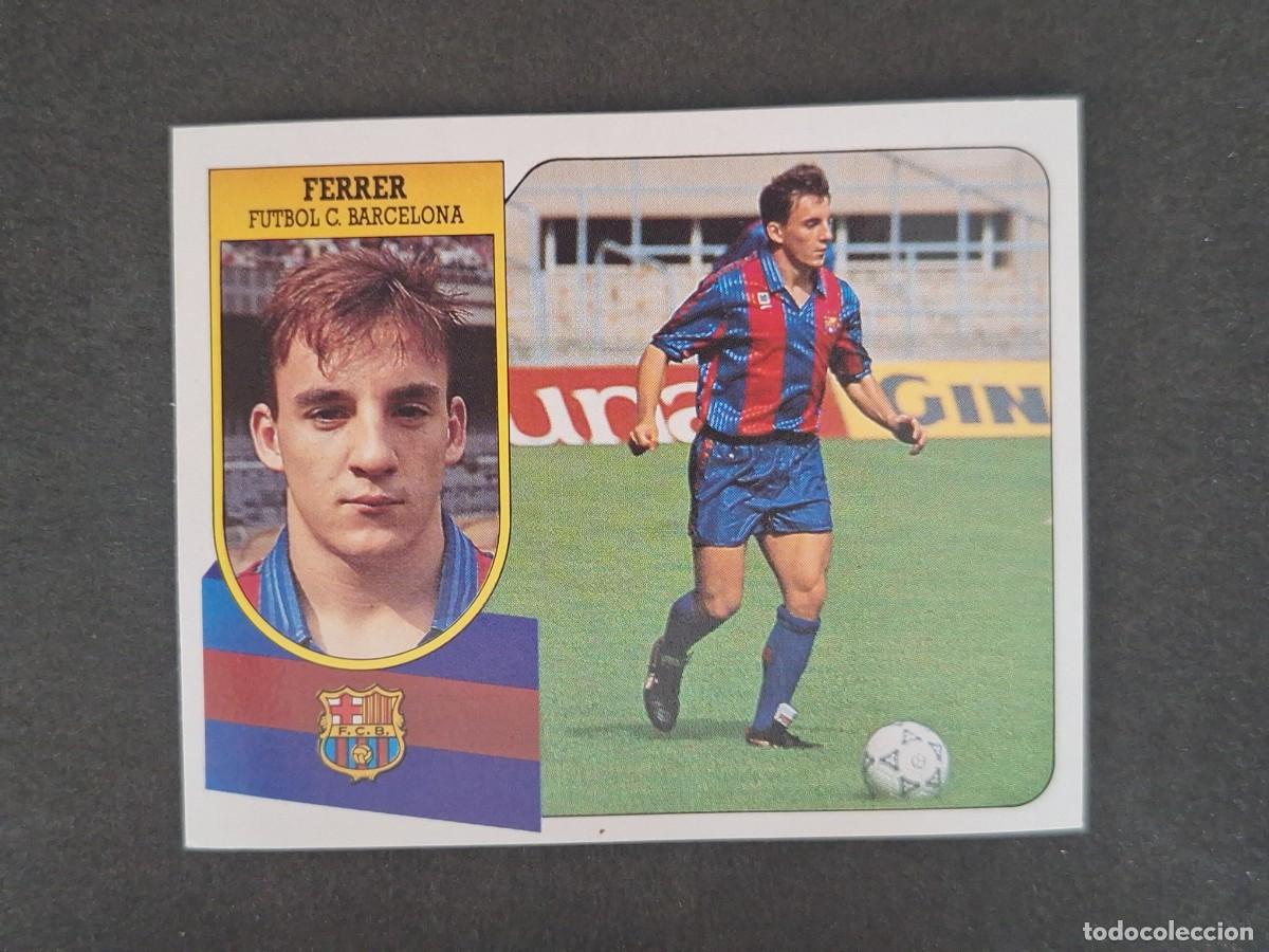 Cromos de f&uacute;tbol: L3 FERRER F. C. BARCELONA LIGA ESTE 1991 1992 91 92 CARTON SIN PEGAR NUNCA PEGADO