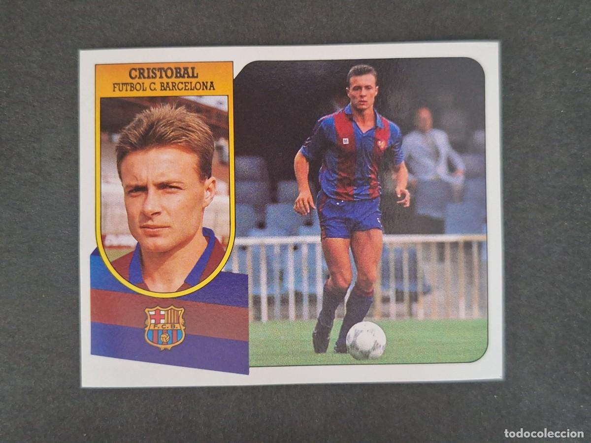 Cromos de f&uacute;tbol: L3 CRISTOBAL F. C. BARCELONA LIGA ESTE 1991 1992 91 92 CARTON SIN PEGAR NUNCA PEGADO
