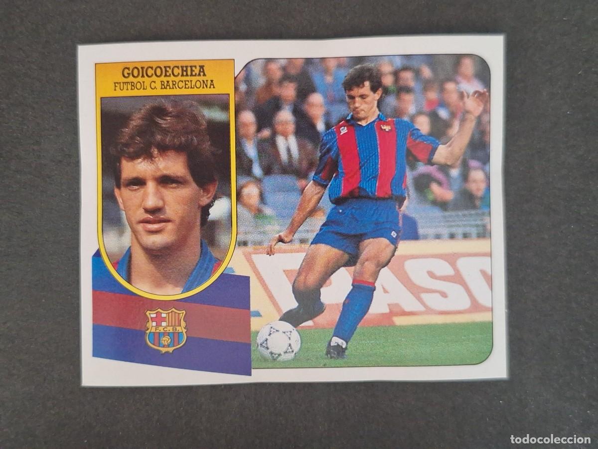 Cromos de f&uacute;tbol: L3 GOICOECHEA F. C. BARCELONA LIGA ESTE 1991 1992 91 92 CARTON SIN PEGAR NUNCA PEGADO