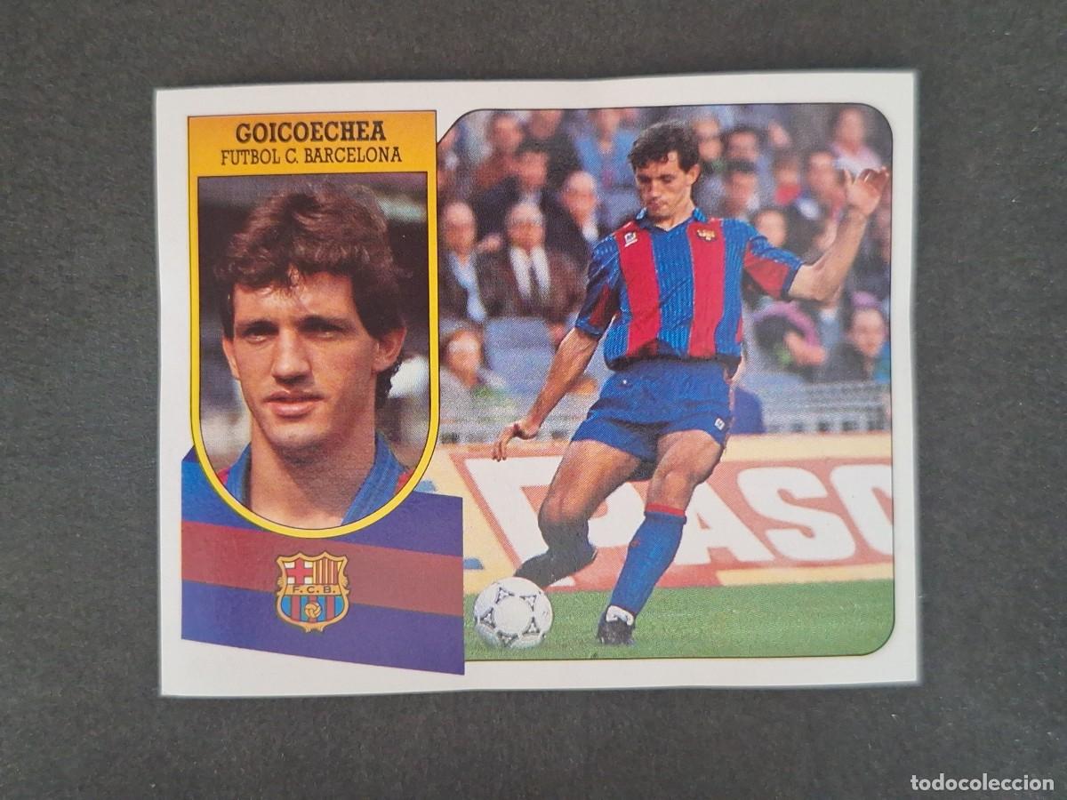 Cromos de f&uacute;tbol: L3 GOICOECHEA F. C. BARCELONA LIGA ESTE 1991 1992 91 92 CARTON SIN PEGAR NUNCA PEGADO