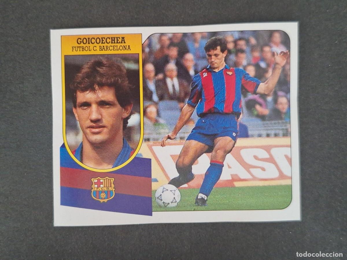 Cromos de f&uacute;tbol: L3 GOICOECHEA F. C. BARCELONA LIGA ESTE 1991 1992 91 92 CARTON SIN PEGAR NUNCA PEGADO