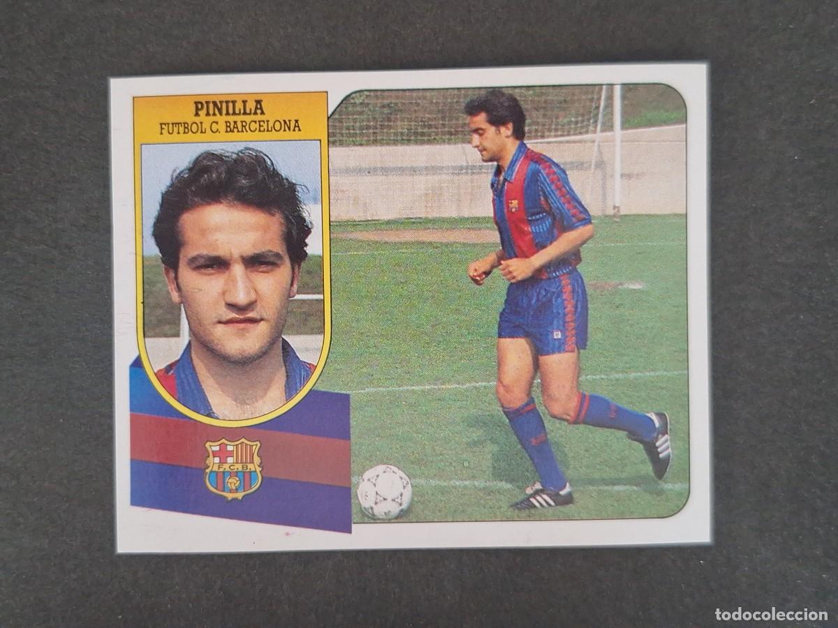 Cromos de f&uacute;tbol: L3 PINILLA F. C. BARCELONA LIGA ESTE 1991 1992 91 92 CARTON SIN PEGAR NUNCA PEGADO