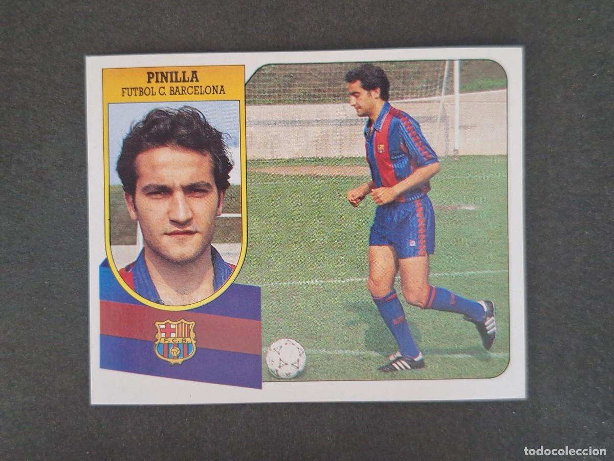 Cromos de f&uacute;tbol: L3 PINILLA F. C. BARCELONA LIGA ESTE 1991 1992 91 92 CARTON SIN PEGAR NUNCA PEGADO