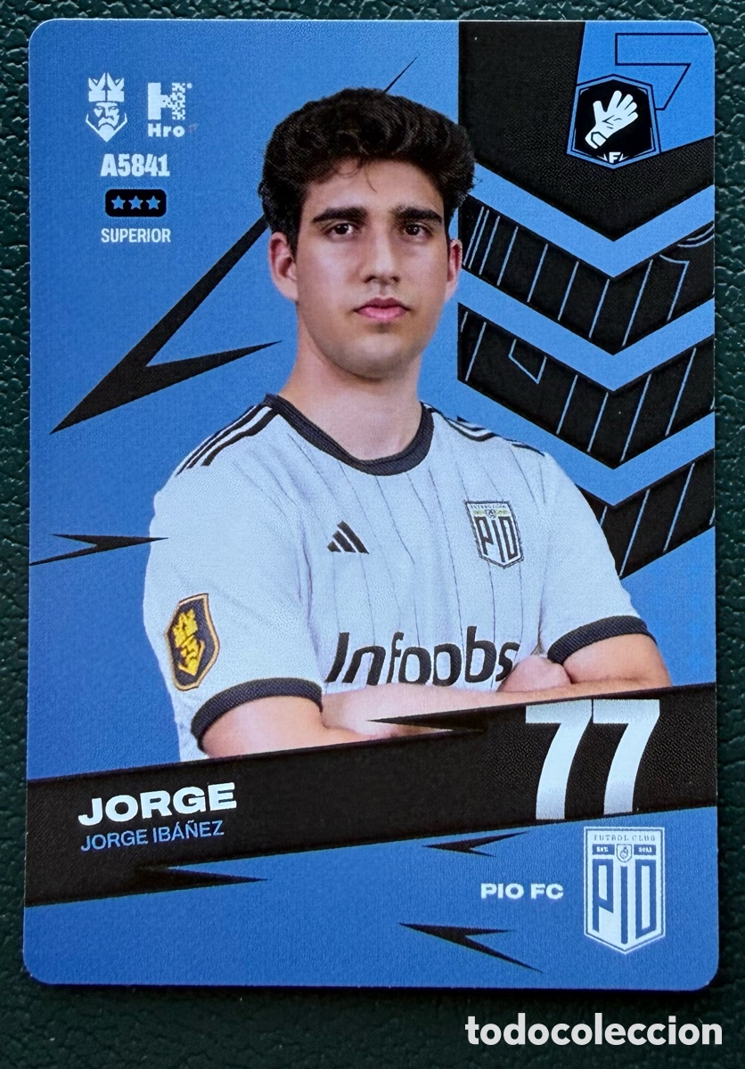 Football Stickers: A5841 JORGE IBA&Ntilde;EZ PIO FC FICHAS ALBUM KINGS LEAGUE INFOJOBS 2024 KOLEX