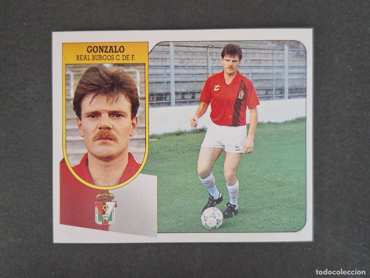 Cromos de f&uacute;tbol: L3 GONZALO BURGOS C. F. LIGA ESTE 1991 1992 91 92 CARTON SIN PEGAR NUNCA PEGADO