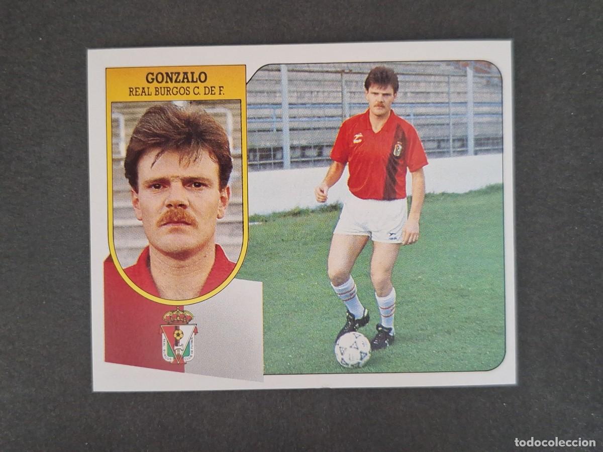 Cromos de f&uacute;tbol: L3 GONZALO BURGOS C. F. LIGA ESTE 1991 1992 91 92 CARTON SIN PEGAR NUNCA PEGADO