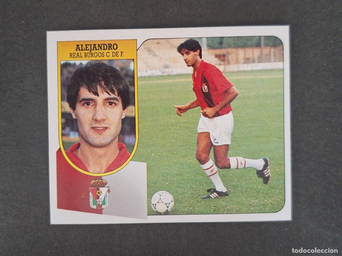 Cromos de f&uacute;tbol: L3 ALEJANDRO BURGOS C. F. LIGA ESTE 1991 1992 91 92 CARTON SIN PEGAR NUNCA PEGADO