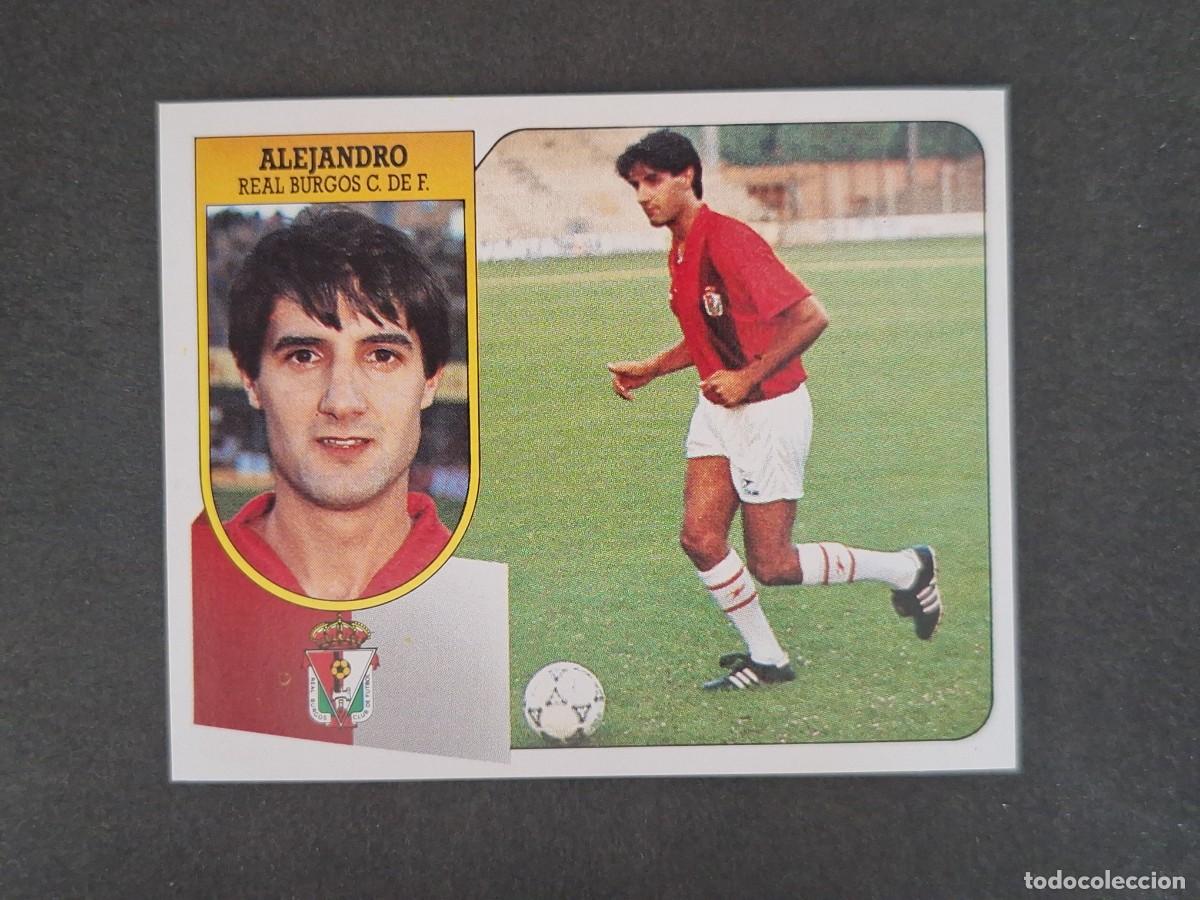 Cromos de f&uacute;tbol: L3 ALEJANDRO BURGOS C. F. LIGA ESTE 1991 1992 91 92 CARTON SIN PEGAR NUNCA PEGADO