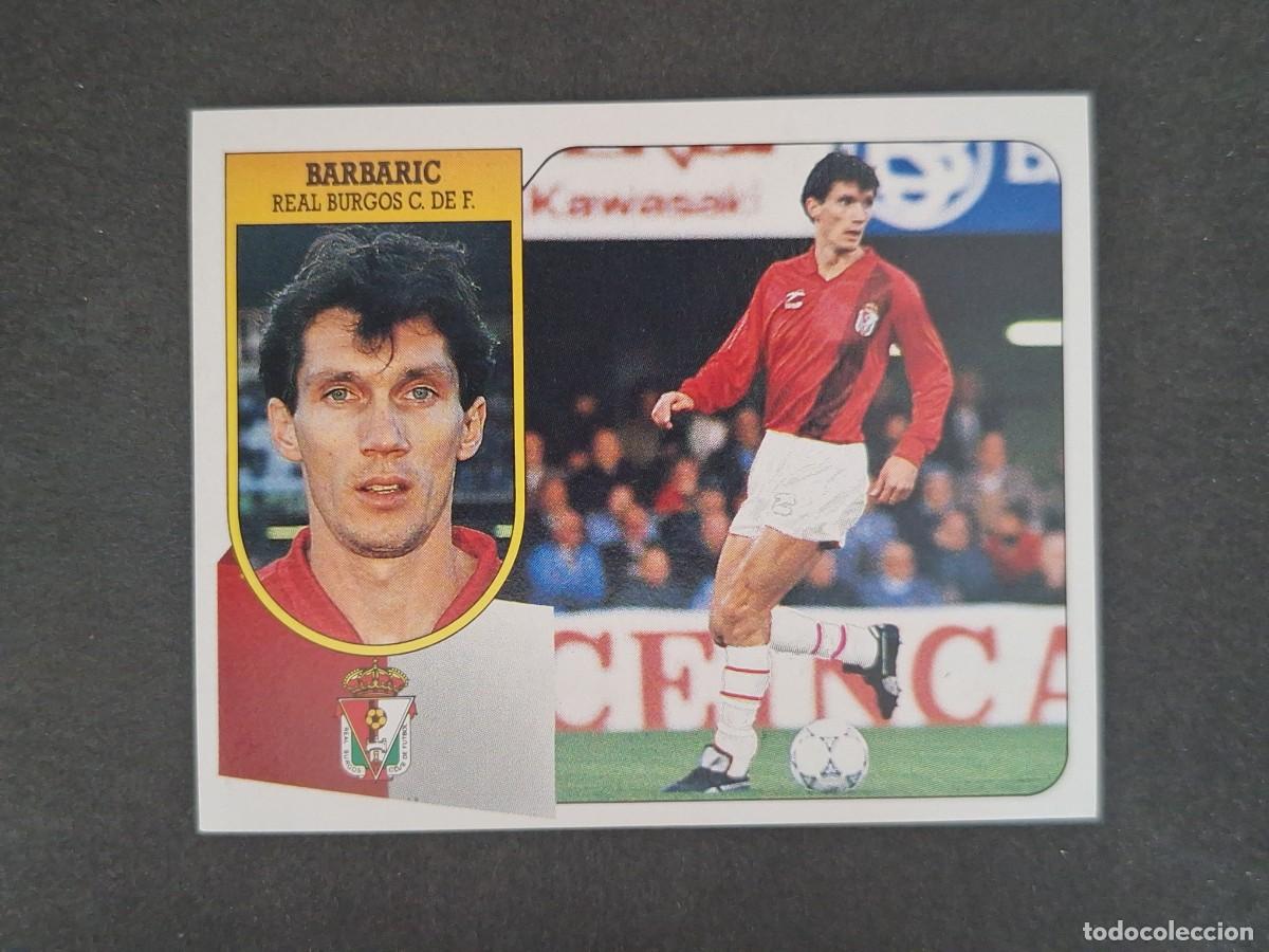 Cromos de f&uacute;tbol: L3 BARBARIC BURGOS C. F. LIGA ESTE 1991 1992 91 92 CARTON SIN PEGAR NUNCA PEGADO
