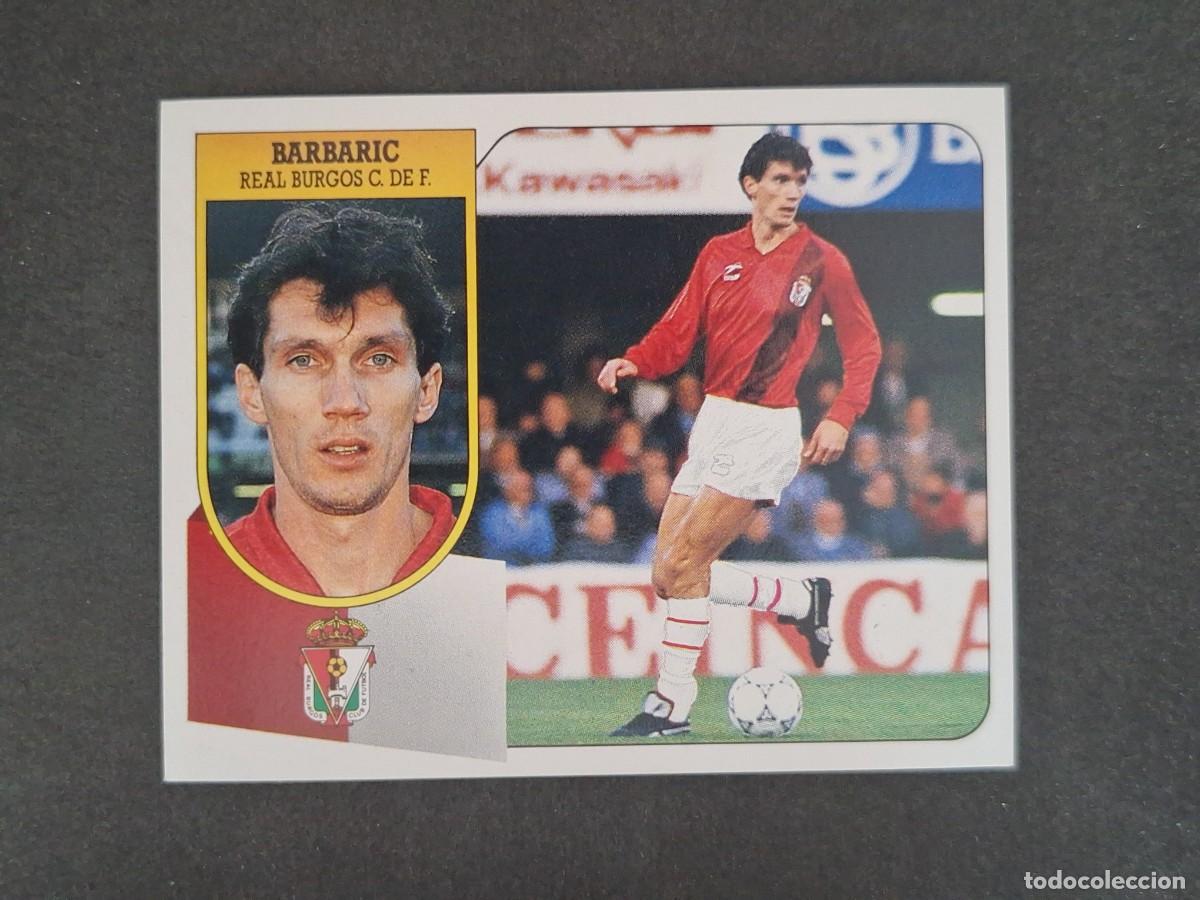 Cromos de f&uacute;tbol: L3 BARBARIC BURGOS C. F. LIGA ESTE 1991 1992 91 92 CARTON SIN PEGAR NUNCA PEGADO