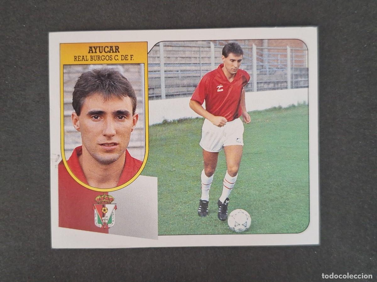Cromos de f&uacute;tbol: L3 AYUCAR BURGOS C. F. LIGA ESTE 1991 1992 91 92 CARTON SIN PEGAR NUNCA PEGADO