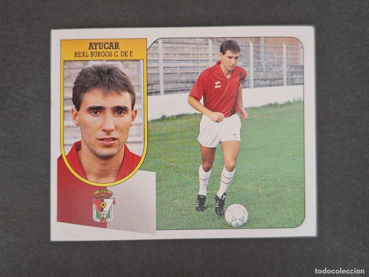 Cromos de f&uacute;tbol: L3 AYUCAR BURGOS C. F. LIGA ESTE 1991 1992 91 92 CARTON SIN PEGAR NUNCA PEGADO