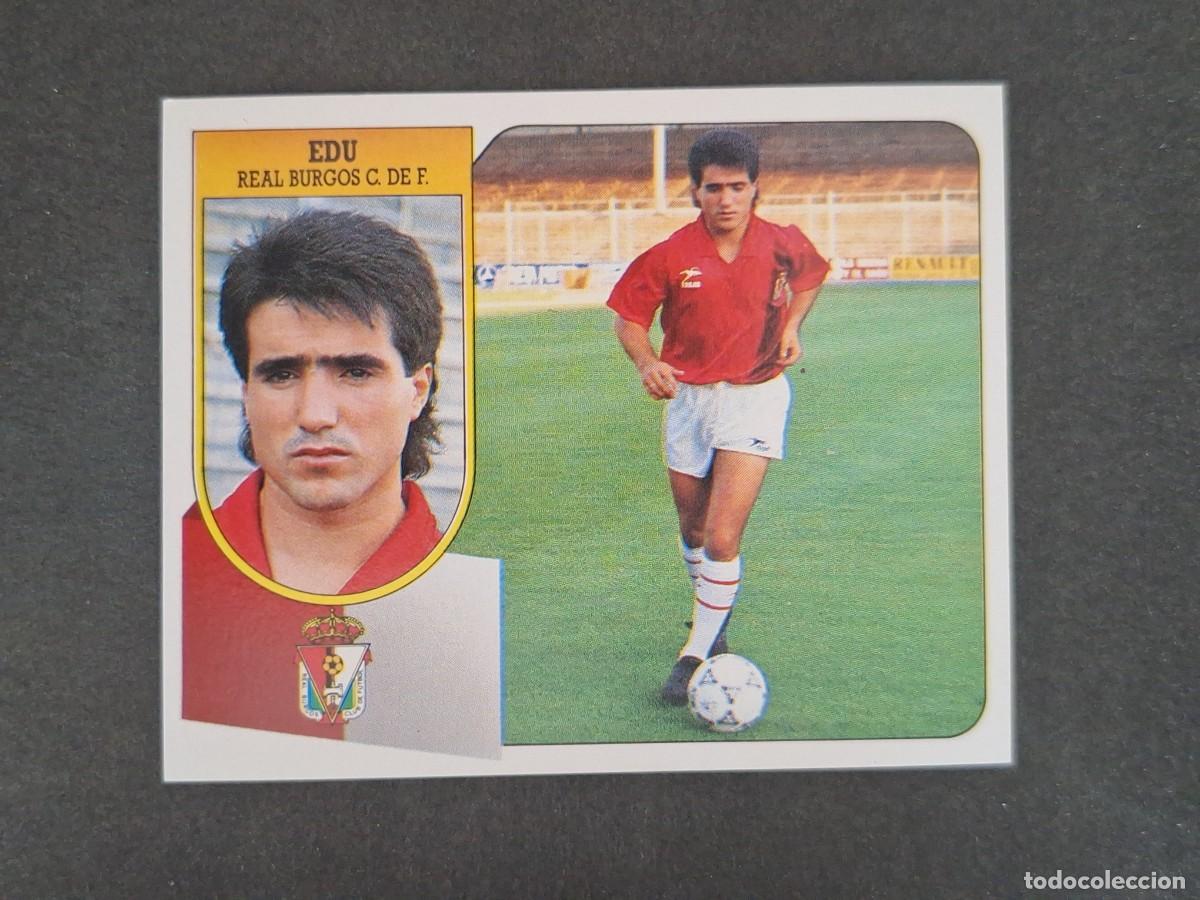 Cromos de f&uacute;tbol: L3 EDU BURGOS C. F. LIGA ESTE 1991 1992 91 92 CARTON SIN PEGAR NUNCA PEGADO