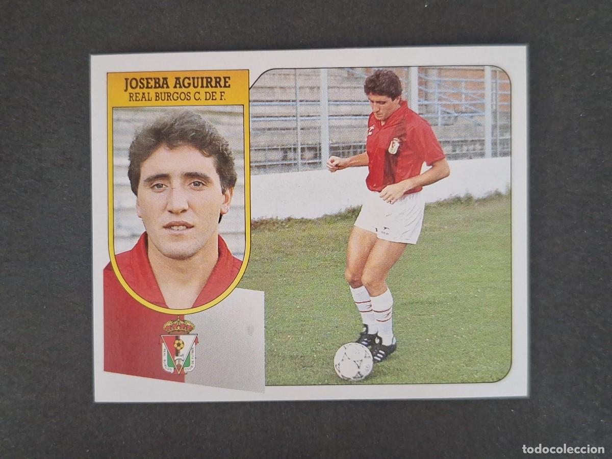 Cromos de f&uacute;tbol: L3 JOSEBA AGUIRRE BURGOS C. F. LIGA ESTE 1991 1992 91 92 CARTON SIN PEGAR NUNCA PEGADO