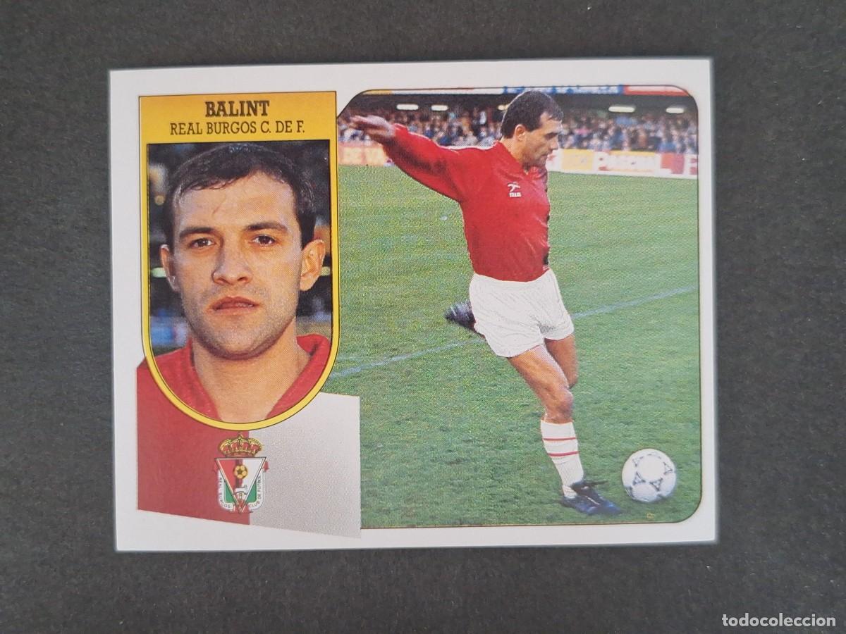 Cromos de f&uacute;tbol: L3 BALINT BURGOS C. F. LIGA ESTE 1991 1992 91 92 CARTON SIN PEGAR NUNCA PEGADO