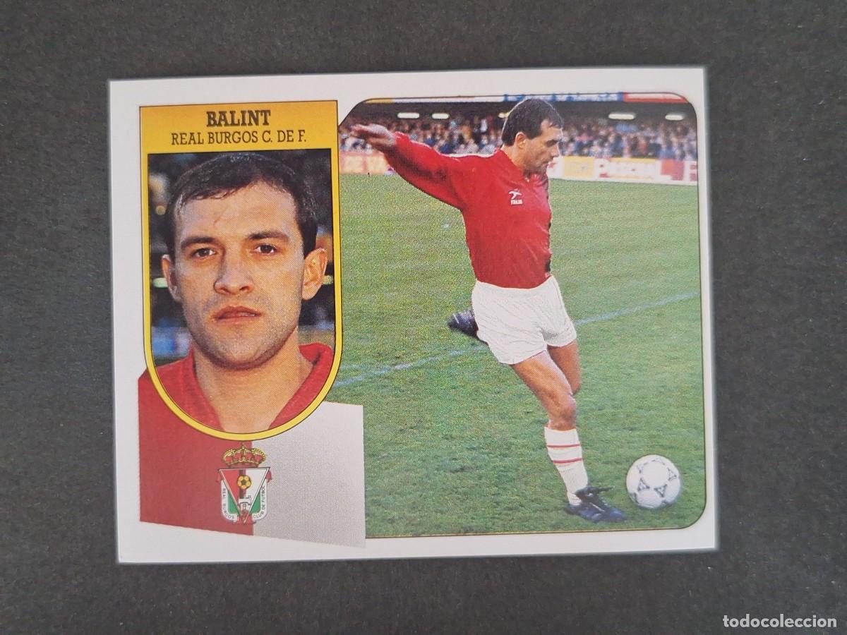 Cromos de f&uacute;tbol: L3 BALINT BURGOS C. F. LIGA ESTE 1991 1992 91 92 CARTON SIN PEGAR NUNCA PEGADO
