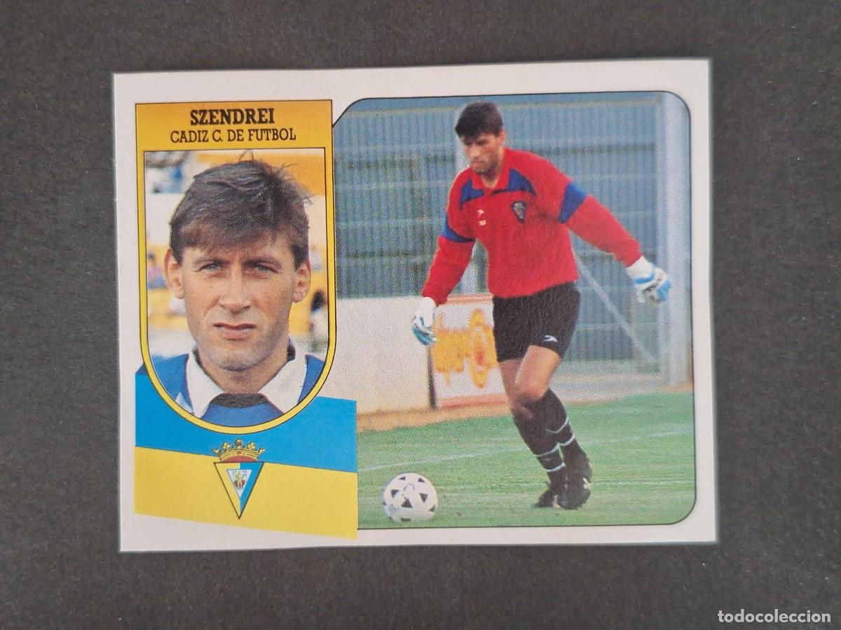Cromos de f&uacute;tbol: L3 SZENDREI CADIZ C. F. LIGA ESTE 1991 1992 91 92 CARTON SIN PEGAR NUNCA PEGADO
