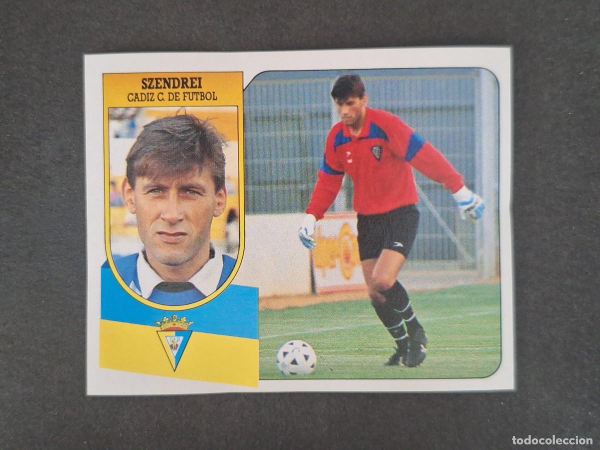 Cromos de f&uacute;tbol: L3 SZENDREI CADIZ C. F. LIGA ESTE 1991 1992 91 92 CARTON SIN PEGAR NUNCA PEGADO