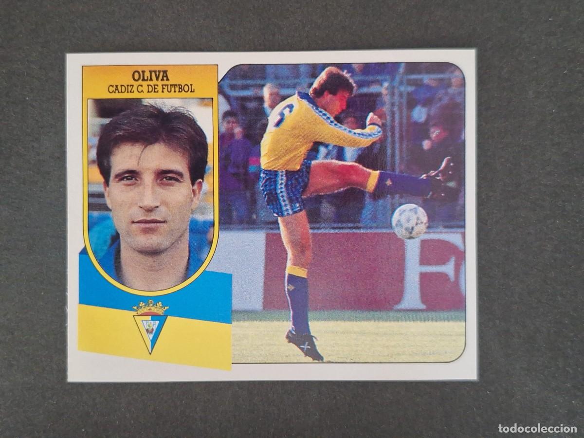 Cartes &agrave; collectionner de Football: L3 OLIVA CADIZ C. F. LIGA ESTE 1991 1992 91 92 CARTON SIN PEGAR NUNCA PEGADO