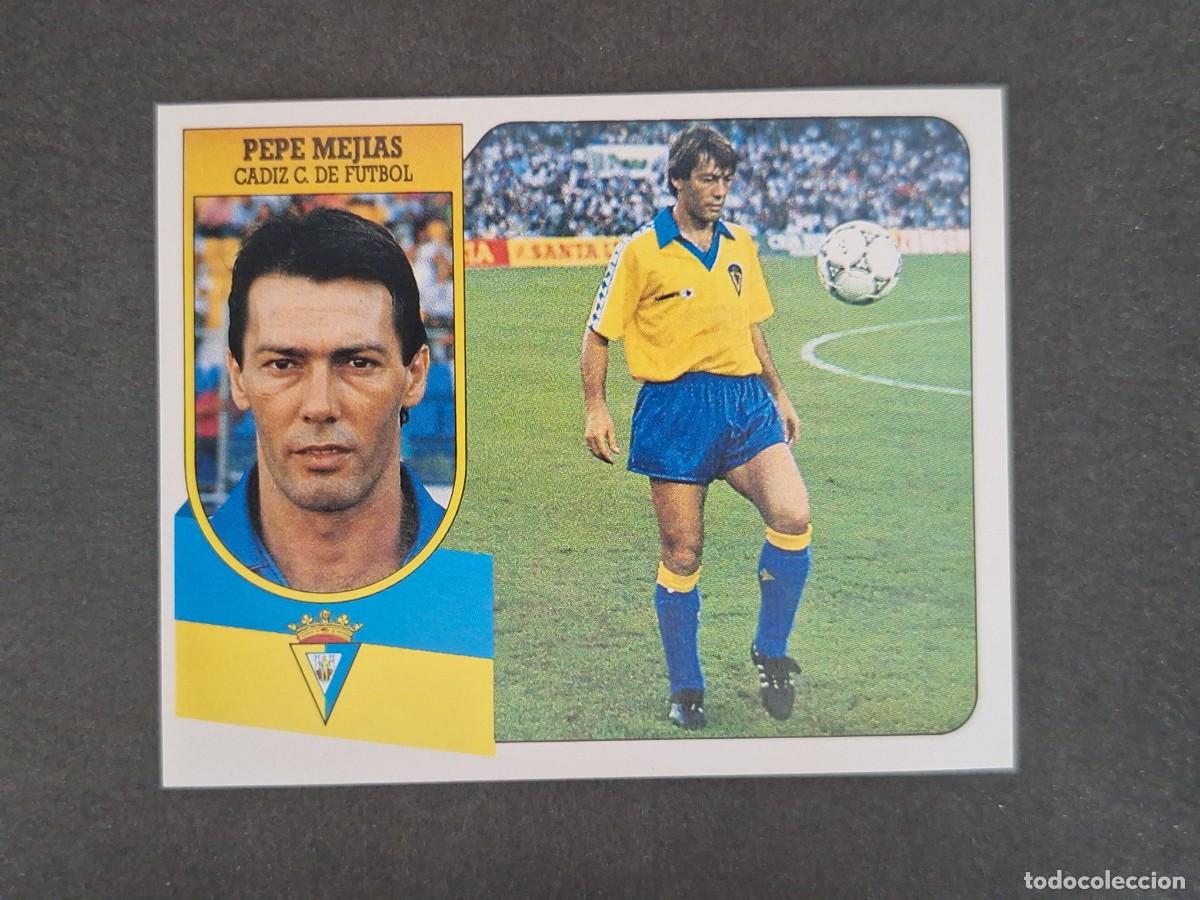 Cromos de f&uacute;tbol: L3 PEPE MEJIAS CADIZ C. F. LIGA ESTE 1991 1992 91 92 CARTON SIN PEGAR NUNCA PEGADO